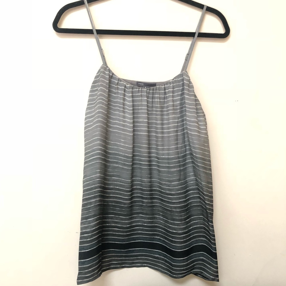 Vince light green striped top